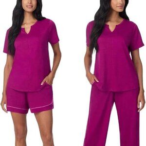Carole Hochman Midnight Women's 3-piece PJ Set - Small - Pink